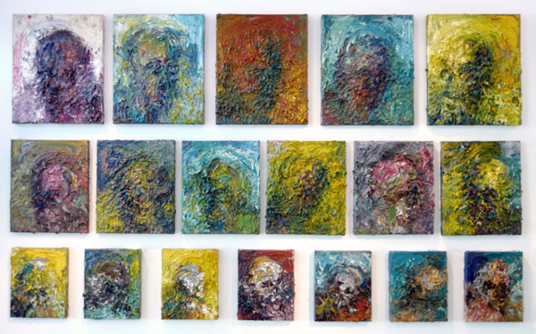 Jean Yves Auregan - Auto-portrait - Olieverf op doek Jean Yves Auregan - Auto-portrait - Olieverf op doek