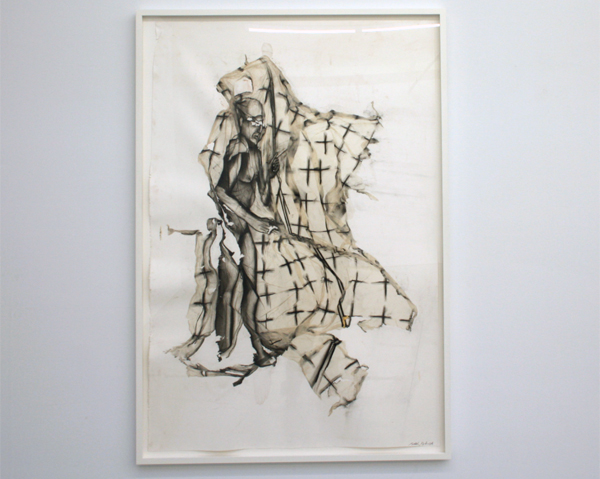 Matthew Monahan - Cold Shower - 139x94cm Houtskool op rijstpapier op ander papier Matthew Monahan - Cold Shower - 139x94cm Houtskool op rijstpapier op ander papier