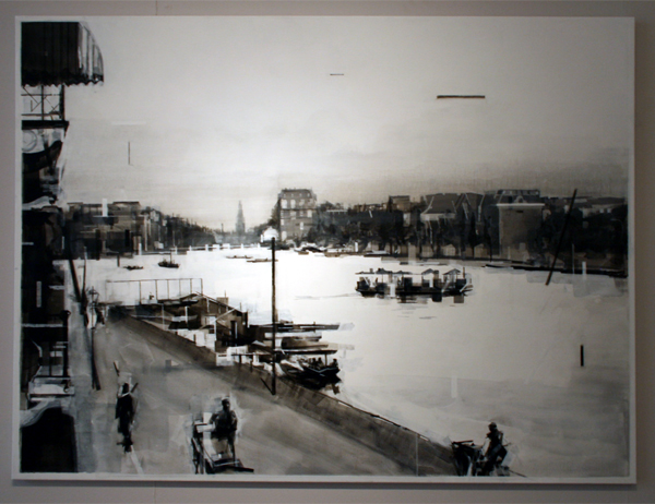 Wessel Huisman - Halfway March 1962 around 1700hours - 120x160cm Acrylverf op linnen Wessel Huisman - Halfway March 1962 around 1700hours - 120x160cm Acrylverf op linnen