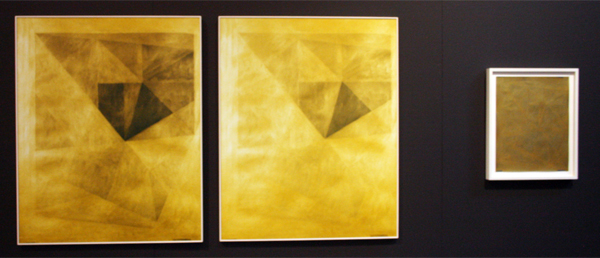 Katja Mater - Density Drwaing 32 - 90x73cm & 40x32cm Drieluik C-prints en acrylverf op papier Katja Mater - Density Drwaing 32 - 90x73cm & 40x32cm Drieluik C-prints en acrylverf op papier