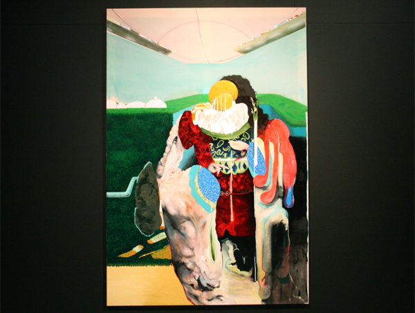 Niels Broszat - Inside Nascar Speedway - 200x135cm Acrylverf, lak en olieverf op katoen Niels Broszat - Inside Nascar Speedway - 200x135cm Acrylverf, lak en olieverf op katoen