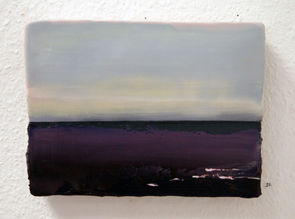 Anke Roder - Schemer - 25x34cm Encaustiek en olieverf op hout Anke Roder - Schemer - 25x34cm Encaustiek en olieverf op hout