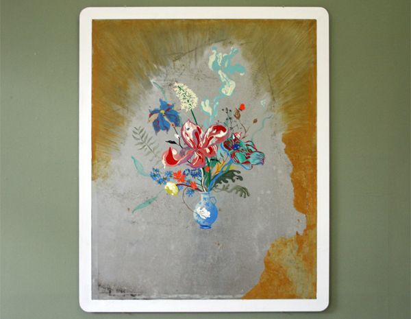 Niels Broszat - Een vaas met Bloemen #9 131x107cm Mixed Media op metaal Niels Broszat - Een vaas met Bloemen #9 131x107cm Mixed Media op metaal