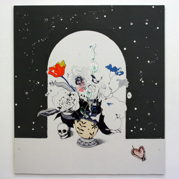 Niels Broszat - Look who's knocking on the hemelpoort - 137x122cm Mixed media op MDF Niels Broszat - Look who's knocking on the hemelpoort - 137x122cm Mixed media op MDF