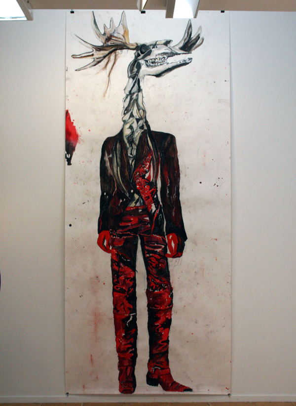 Charlotte Schleiffert - Mr Johnson - 350x151 Mixed media op papier Charlotte Schleiffert - Mr Johnson - 350x151 Mixed media op papier