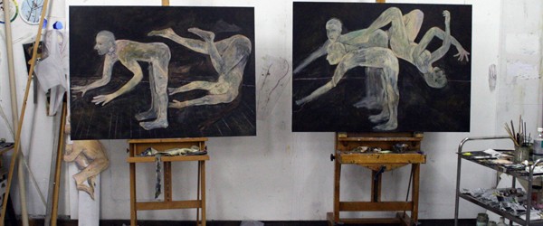 Ik was gisteren in Utrecht en was te gast bij Roland Sohier (die we kennen van tekenwerk en recentelijk zijn schilderwerk). &nbsp;