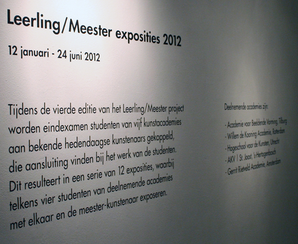 Kunstpodium T Leerling/Meester 2012 Kunstpodium T Leerling/Meester 2012