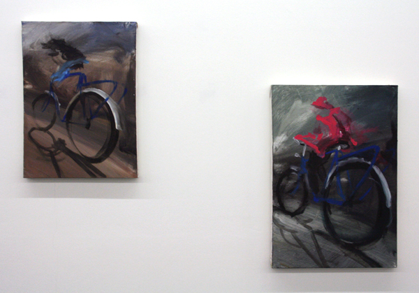 Jop Vissers - Fiets 1 & Fiets 2 - 55x40cm & 60x45cm Olieverf op doek Jop Vissers - Fiets 1 & Fiets 2 - 55x40cm & 60x45cm Olieverf op doek