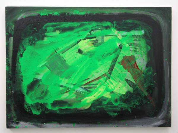 Jop Vissers - Groene verfbak - 72x100cm Acrylverf, oliverf, lak en spuitbus op canvas Jop Vissers - Groene verfbak - 72x100cm Acrylverf, oliverf, lak en spuitbus op canvas