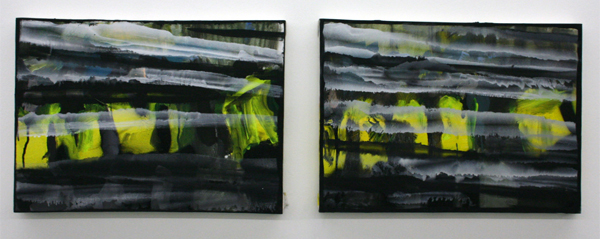 Jop Vissers - Ruis geweld - 40x55cm Olieverf en spuitbus op canvas Jop Vissers - Ruis geweld - 40x55cm Olieverf en spuitbus op canvas