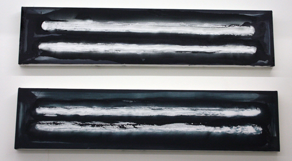 Jop Vissers - TL-bak - 30x130cm Olieverf, acrylverf en spuitbus op canvas Jop Vissers - TL-bak - 30x130cm Olieverf, acrylverf en spuitbus op canvas