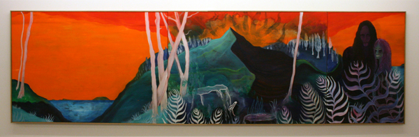 Marie Aly - Island in the Sun - 120x435cm Olieverf op canvas Marie Aly - Island in the Sun - 120x435cm Olieverf op canvas