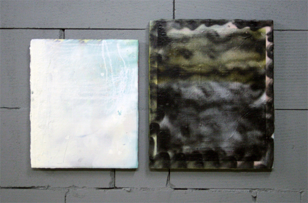 Oliver Rafferty - White painting with black painting - Olieverf, spuitbus, pastel en marker op paneel en canvas Oliver Rafferty - White painting with black painting - Olieverf, spuitbus, pastel en marker op paneel en canvas