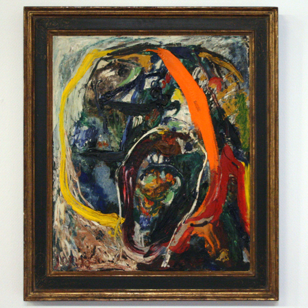 Asger Jorn - Plein Air With Noseless Horses - Olieverf op doek Asger Jorn - Plein Air With Noseless Horses - Olieverf op doek