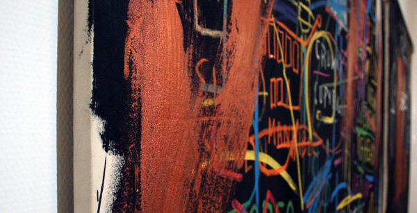 Jean-Michel Basquiat - Kings of Egypt II - Olieverf op doek (detail) Jean-Michel Basquiat - Kings of Egypt II - Olieverf op doek (detail)