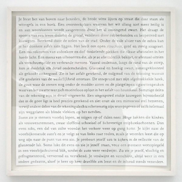 Martijn in't Veld - Zonder Titel (oversteekplaats) - Houtskool op papier Martijn in't Veld - Zonder Titel (oversteekplaats) - Houtskool op papier