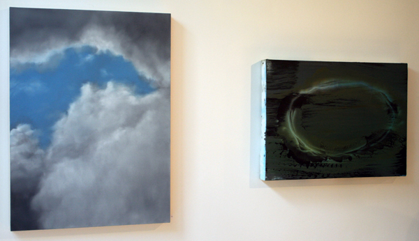 Niek Hendrix - Nimbus - 67x50cm Olieverf op doek op paneel & Jop Vissers Vorstenosch - Oppenheimer's Bad Karma - 40x55cm Olieverf, acrylverf, spuitbus en lak op canvas Niek Hendrix - Nimbus - 67x50cm Olieverf op doek op paneel & Jop Vissers Vorstenosch - Oppenheimer's Bad Karma - 40x55cm Olieverf, acrylverf, spuitbus en lak op canvas