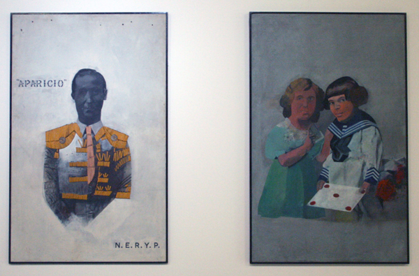 Peter Blake - Aparicio & Postcard - Olieverf op masoniet Peter Blake - Aparicio & Postcard - Olieverf op masoniet