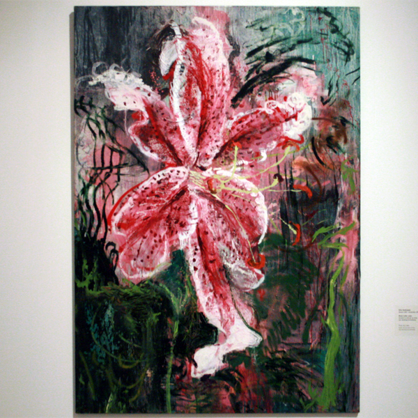 Erik Andriesse - Roze Lelie - Acrylverf en airbrush op linnen Erik Andriesse - Roze Lelie - Acrylverf en airbrush op linnen