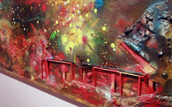 Rammellzee - The Coming of Zee - Gips en gemengde technieken (detail) Rammellzee - The Coming of Zee - Gips en gemengde technieken (detail)