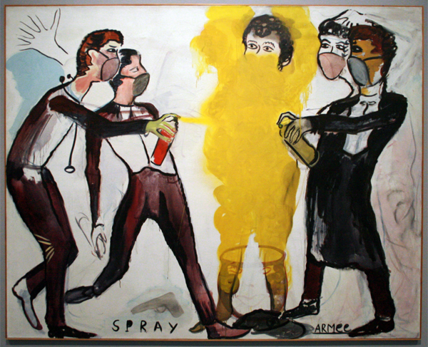 Rene Damiels - Spray Armee - Olieverf op doek Rene Damiels - Spray Armee - Olieverf op doek