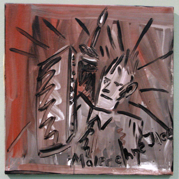 Walter Dahn - Maler ohne idee - Olieverf op doek Walter Dahn - Maler ohne idee - Olieverf op doek