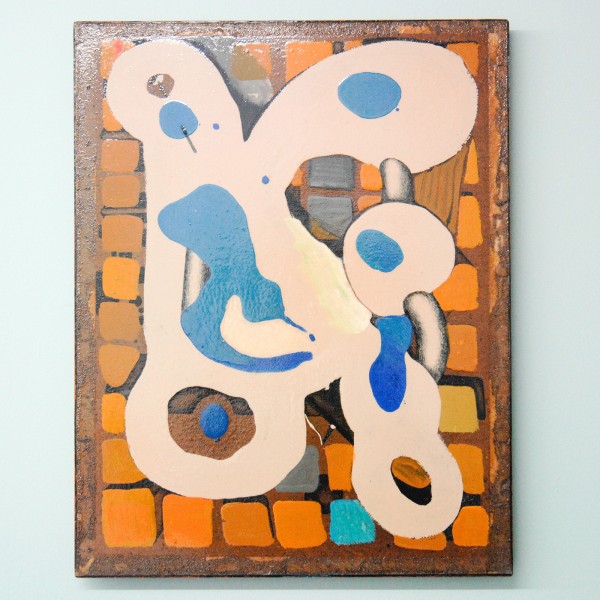 Denie Put - Johnny Loco - 36x46cm Mixed Media op karton