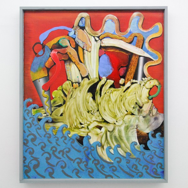 Denie Put - Voeten En P'kes - 104x124cm Mixed Media op paneel