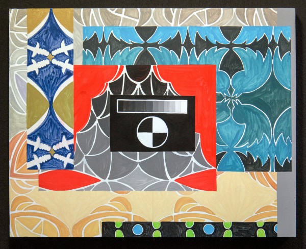 Navine G Khan-Dossos - Cascades VIII - 40x50cm, Gouache op paneel