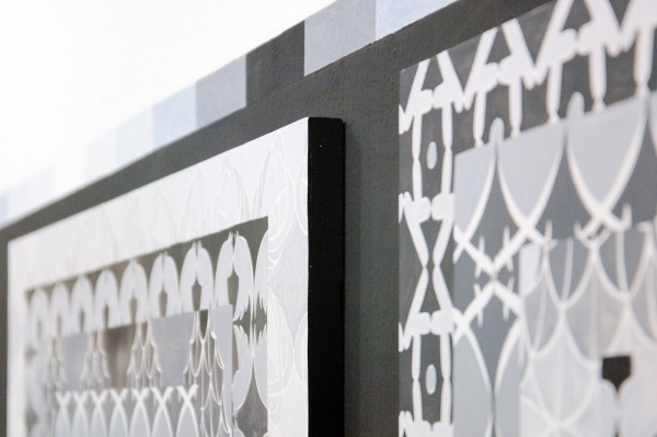 Navine G Khan-Dossos - The Messenger & The Message (Verso & Recto) - 152x91cm, Gouache op paneel (detail)