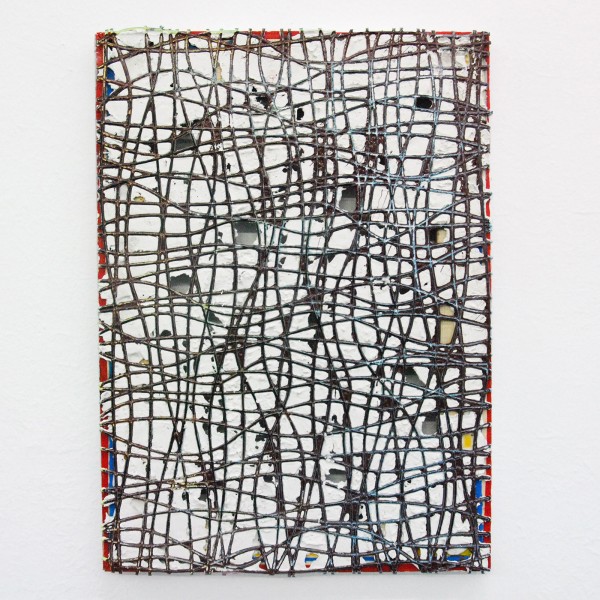 Tom Poelmans - Onschuldig Zelfbedrog - 30x40cm Polyfilla en plastiek op doek