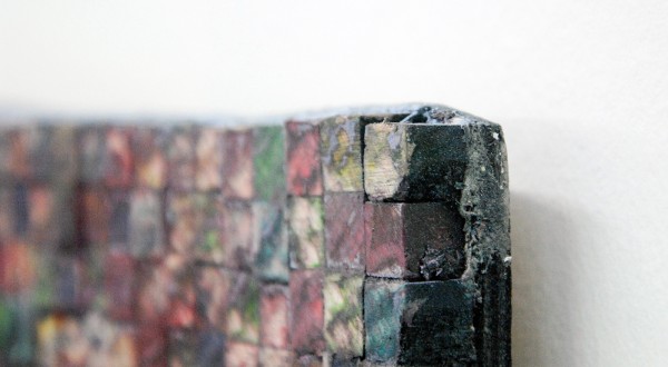 Tom Poelmans - Planeet P - 48x39cm Lakverf op hout (detail)