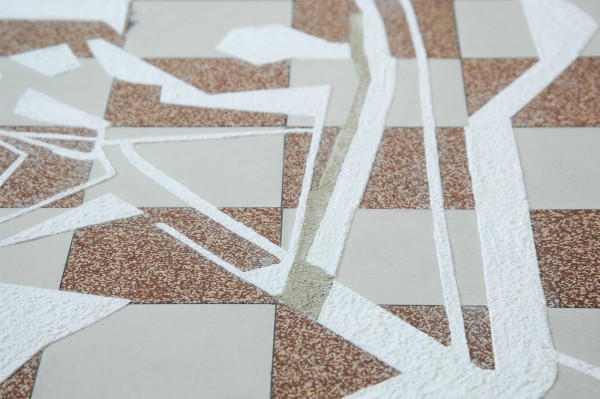 Alice De Mont - Object 0,030308 grondplan (voor een archief) - Verbrijzelde plaaster (detail)