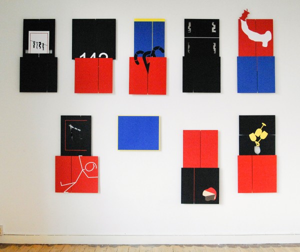 Robert Salanda - Abstract Detective Story - Installatie, papier en karton