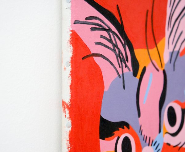 Leen Voet - Peinture inacheve de madame T, H Schmidt Akt Katze - 48x34cm Olieverf op canvas (detail)