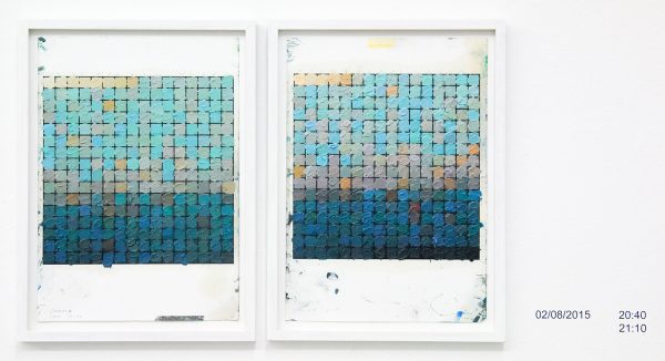 Stijn Cole - Colorscape (Seloignes of Cancale, diverse data) - 30x21cm Olieverf op inkjet print