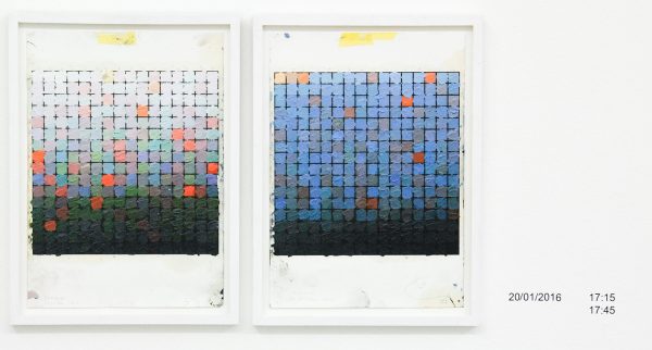 Stijn Cole - Colorscape (Seloignes of Cancale, diverse data) - 30x21cm Olieverf op inkjet print