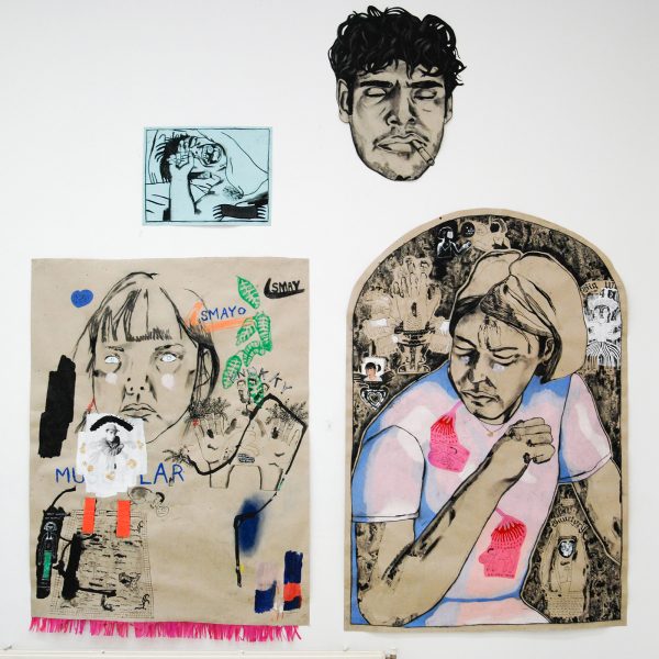 Esmay Groot Koerkamp - Big World 4 Lovers - Acrylverf en inkt op papier, diverse afmetingen