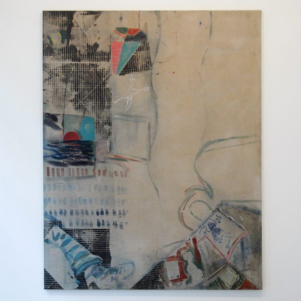 Nick Goss - 230x180cm Olieverf, zeefdruk en oliepastel op linnen