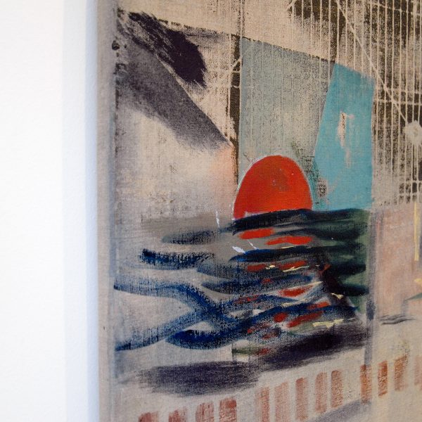 Nick Goss - 230x180cm Olieverf, zeefdruk en oliepastel op linnen (detail)