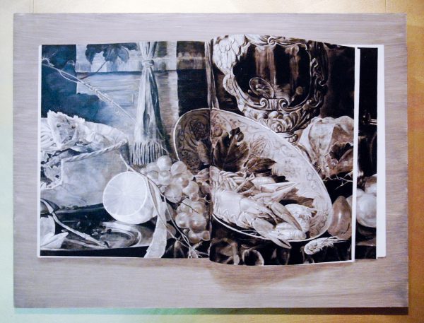 Niek Hendrix - Calligram (A Prosperous Past) - Olieverf en potlood op paneel, 2016