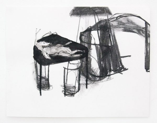 Anna Rudolf - Zonder Titel - Houtskooltekening