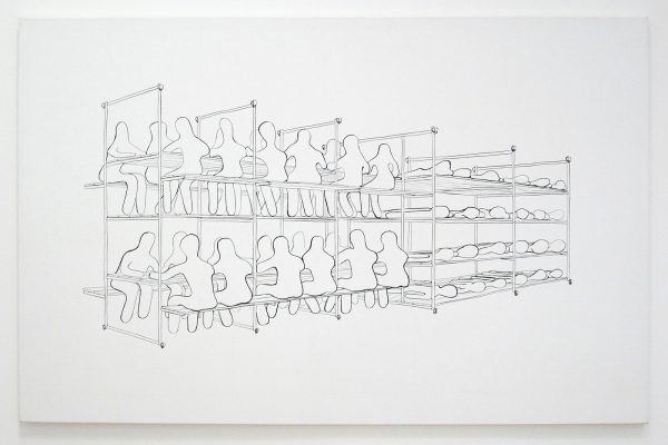 Atelier van Lieshout - SleepWork Unit with Slaves - Inkt op doek