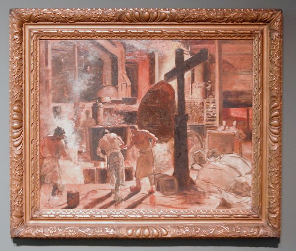 Constantin Meunier - Staalgieterij - Olieverf op doek