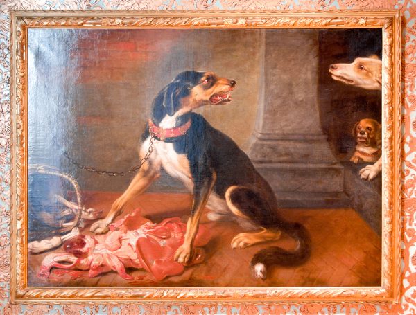 David de Coninck - Aanvallende honden - Olieverf op doek