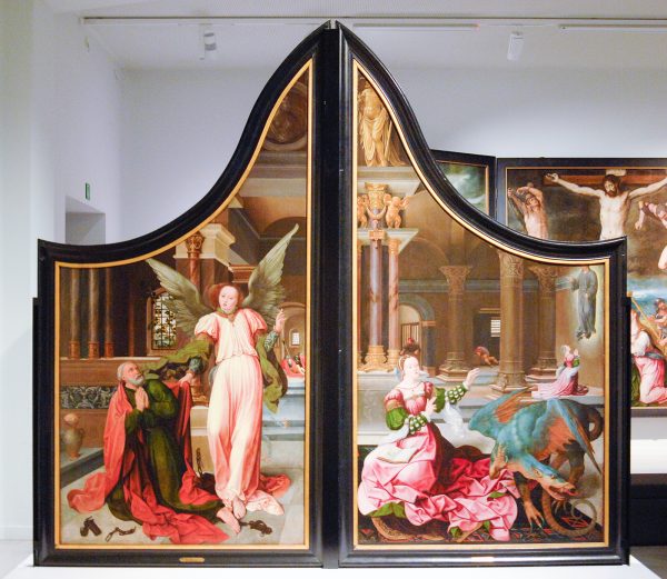 Jan Rombouts - De heilige Magaretha van Antiochie & De bevrijding van de heilige Petrus - Olieverf op paneel, 1522-1530