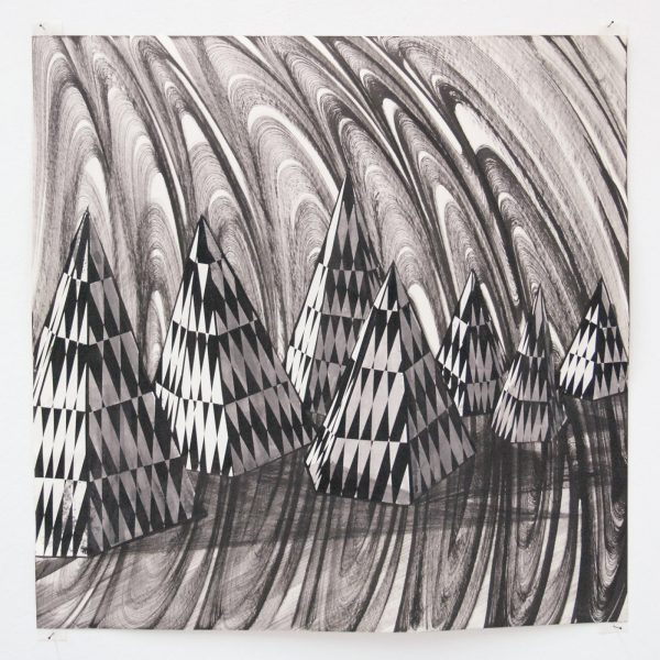 Lenneke van der Goot - Zonder Titel - 25x25cm Inkt en collage