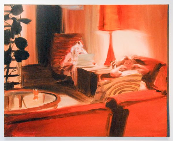 Caroline Walker - Lounge - 42x52cm Olieverf op linnen paneel