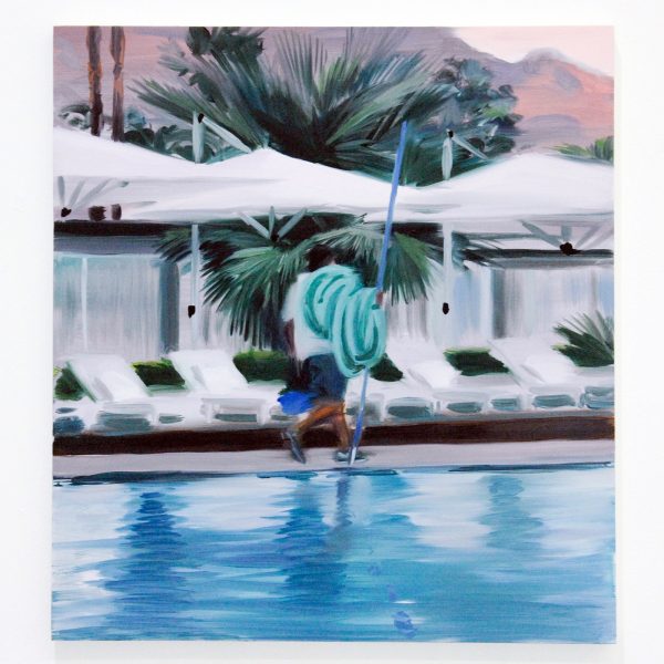Caroline Walker - Pool Boy - 44x40cm Olieverf op paneel