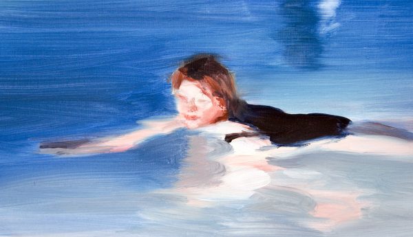 Caroline Walker - Pool Closing - 37x30cm Olieverf op paneel (detail)